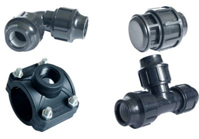 Phụ kiện ống HDPE vặn ren (siết gioăng)