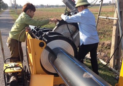 Hàn nhiệt đối đầu ống HDPE tại SUPER Trường Phát