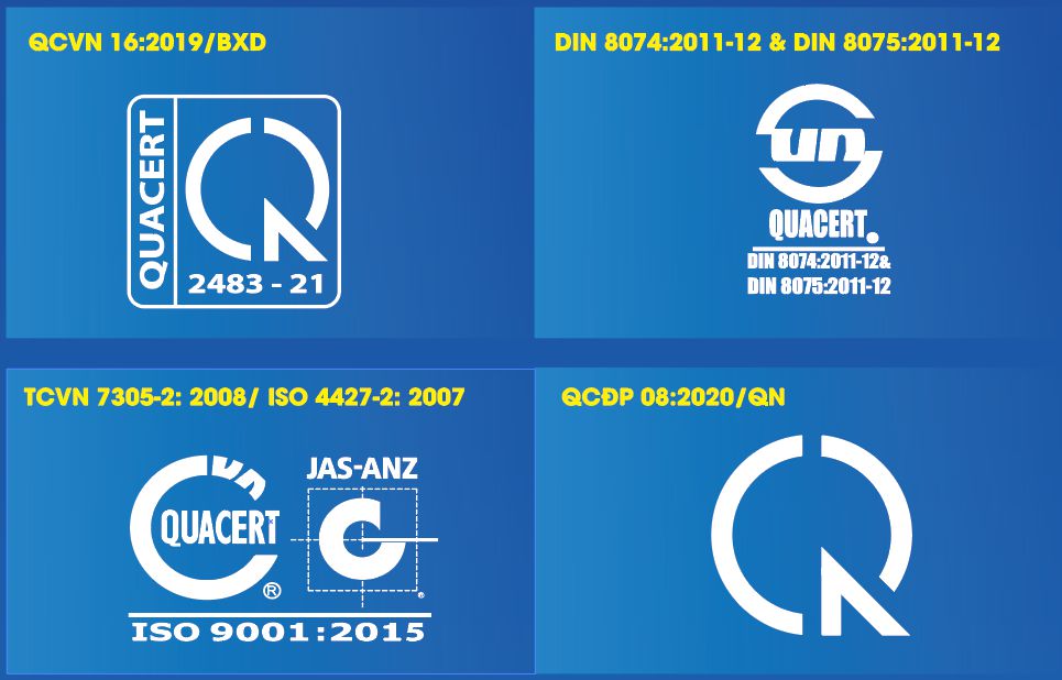 chứng nhận ống nhựa superplas